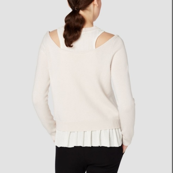 NEW Derek Lam 10 Crosby Layered Cream Sweater - Picture 2 of 7